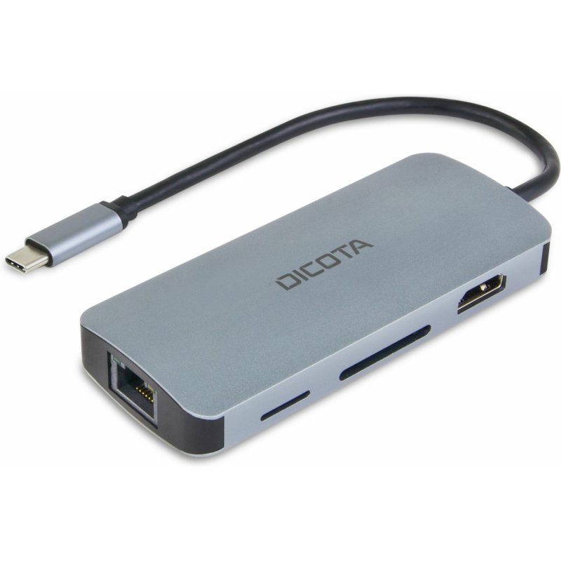DICOTA D32062 hub & concentrateur USB Type-C Argent
