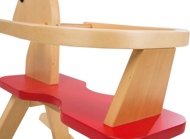 roba® Schaukelpferd »Natur/Rot« aus Holz