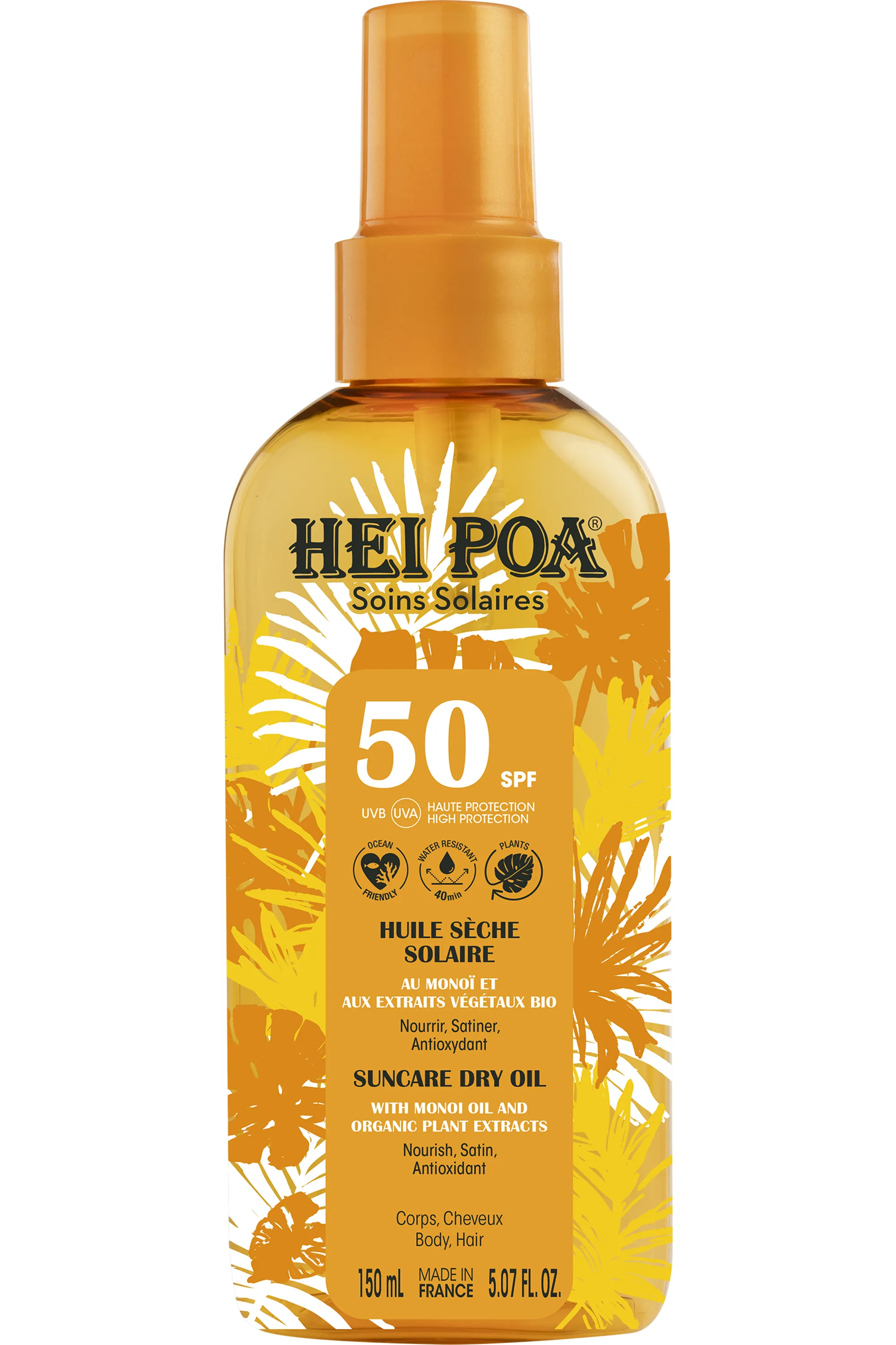 Hei Poa Huile sèche solaire SPF50+-150 ml
