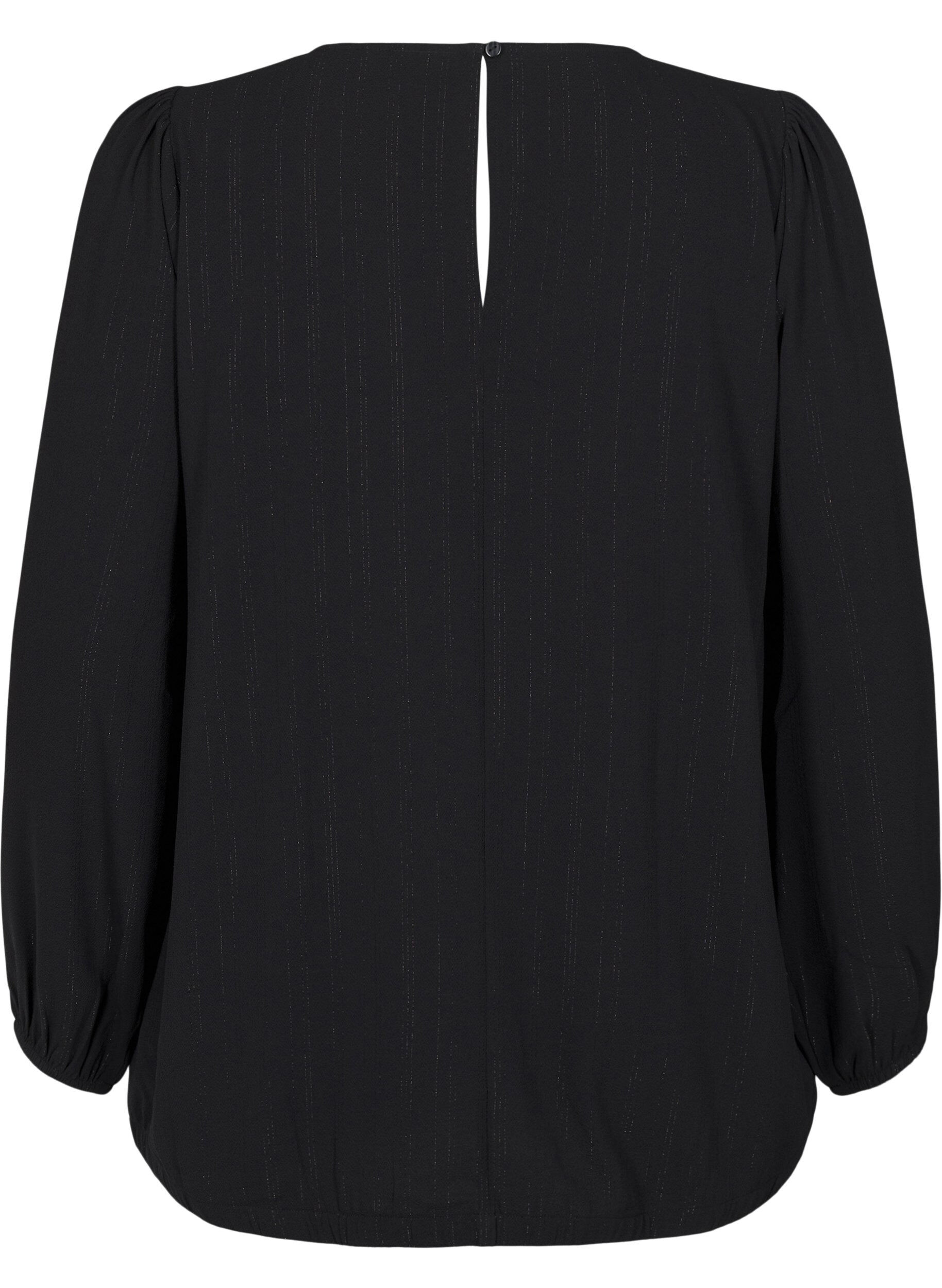 Bluse med sølv glimmer