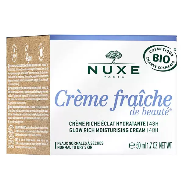 Nuxe Crème Fraîche de Beauté® Creme Rico Radiance Orgânico 48H 50ml