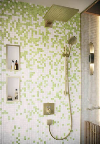 Hansgrohe ShowerSelect afbouwdeel thermostaat voor 2 functies brons geborsteld