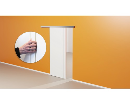 Pertura Jonna schuifdeur, wit, 935x2050x39 mm, met geïntegreerde greeplijst