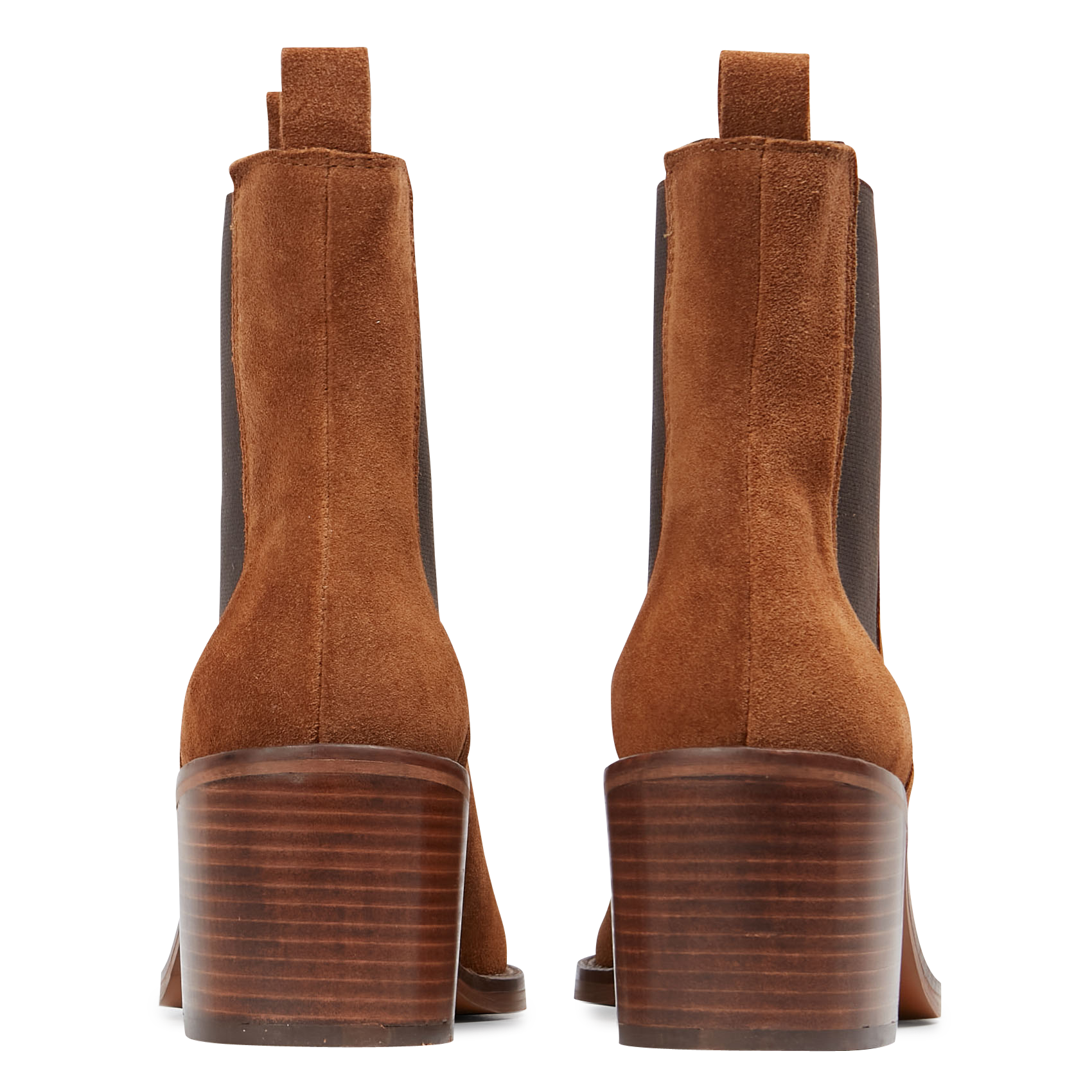 BERTILLE - Bottines à talon en cuir velours | Marron