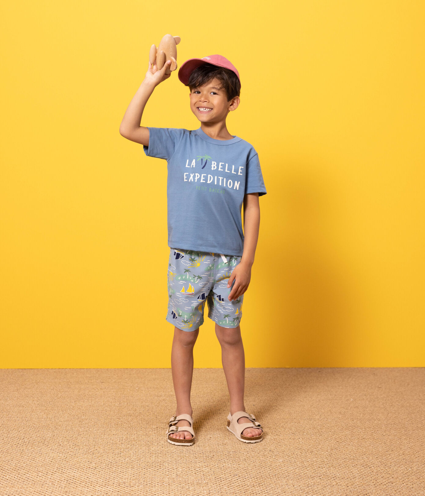 Short de bain recyclé imprimé enfant garçon
