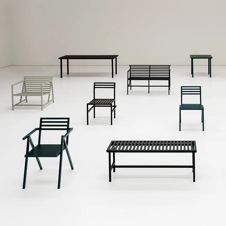 NINE - 19 Outdoors Dining Tisch, rechteckig, 167 x 80 cm, grau