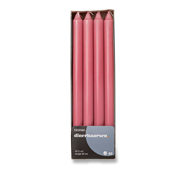 Blokker Dinerkaars - 8 stuks - 29 cm - Roze