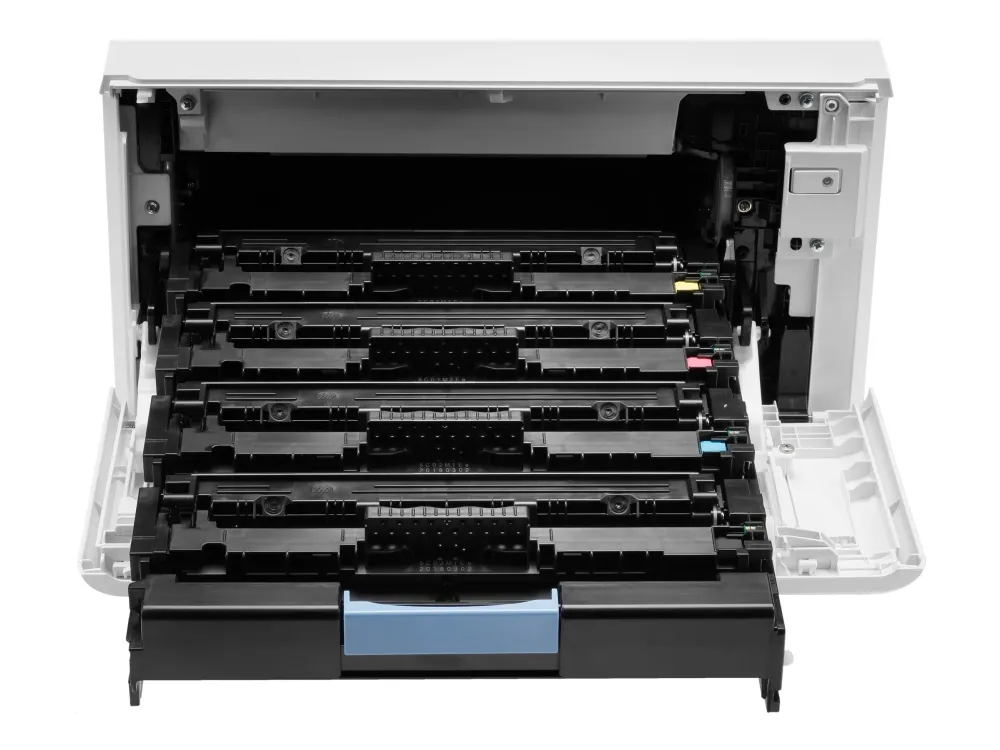 HP Color LaserJet Pro M454dw - Printer - farve - Duplex - laser - A4/Legal - 38.400 x 600 dpi - op til 27 spm (mono) / op til 27 spm (farve) - kapacitet: 300 ark - USB 2.0, Gigabit LAN, Wi-Fi(n), USB vært