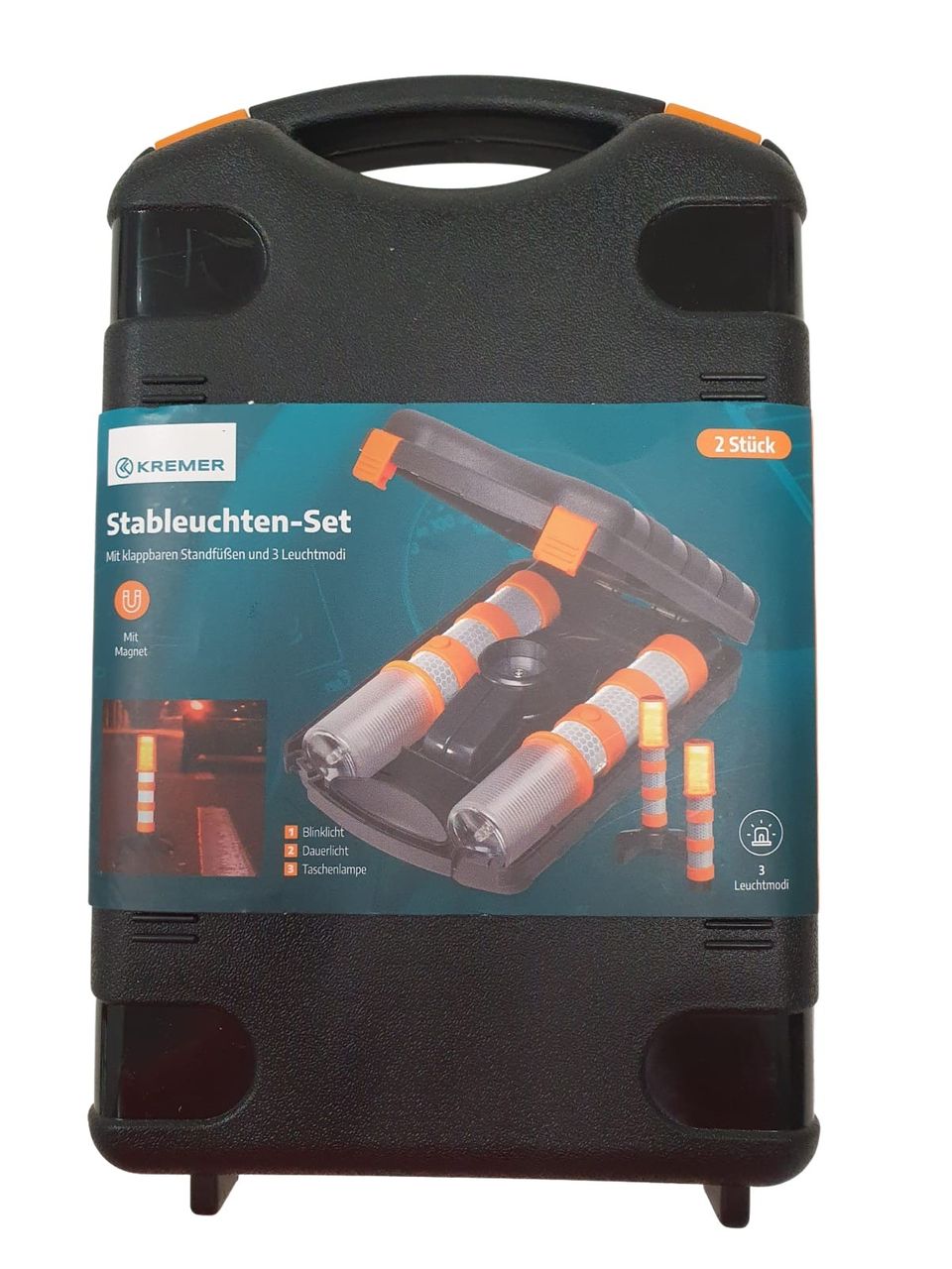 KREMER 2 Stück LED Warnleuchte Stableuchte Strobe Blitzlicht Notfall Blinklicht Auto Hilfe KFZ