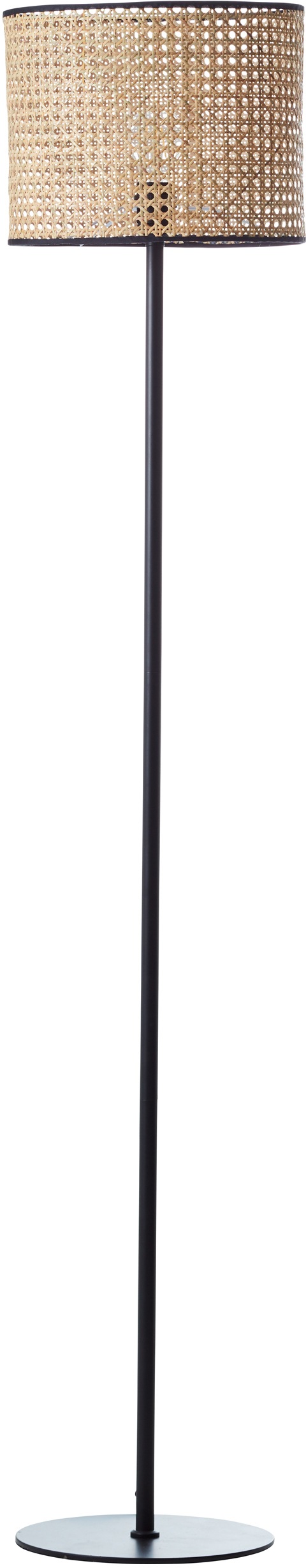 Brilliant Stehlampe »WILEY« E27 1 Stk. 154 cm Höhe, Ø 30 cm, 1 x E27, Metall/Rattan, holz hell/schwarz