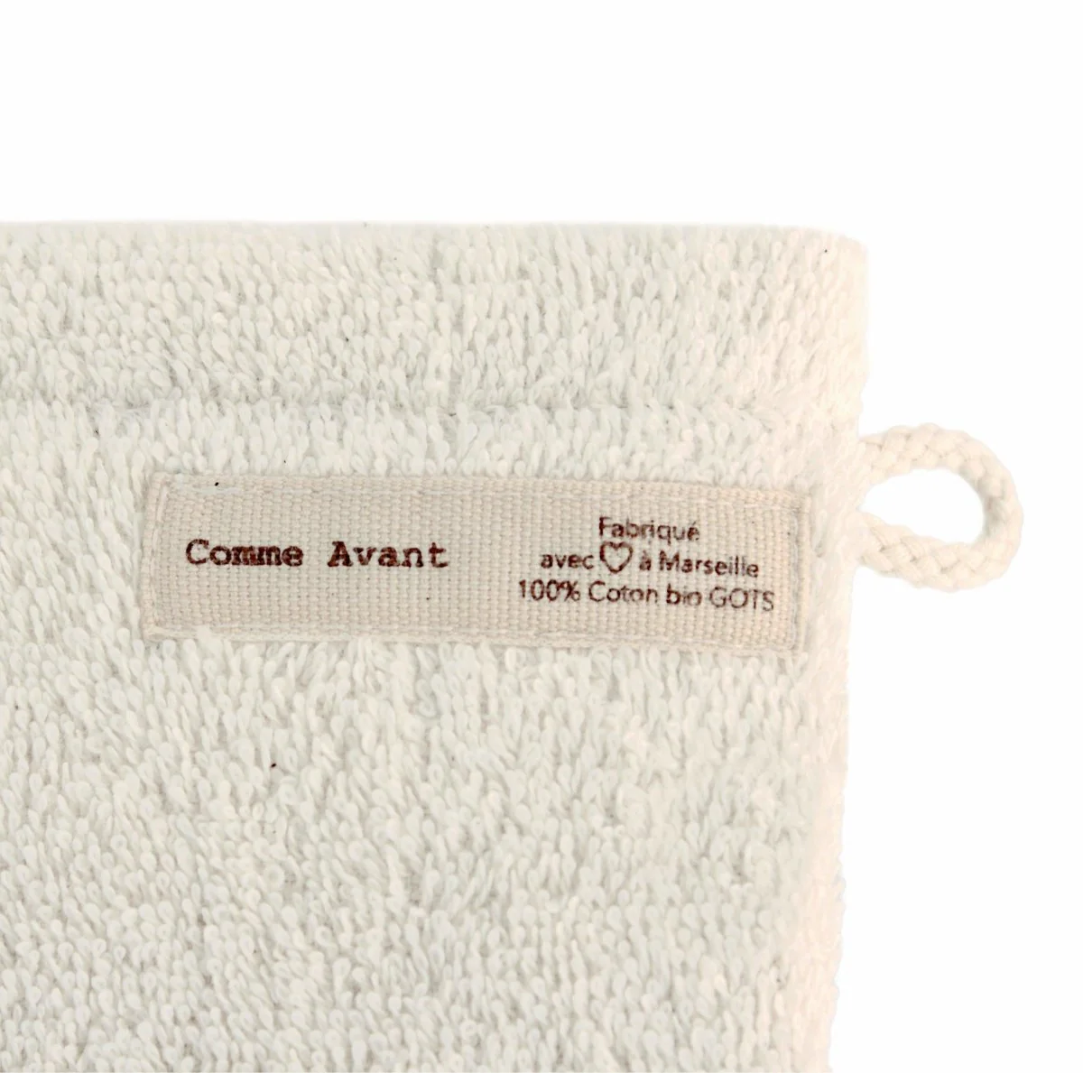 Gant de toilette en coton - Version 1 - Écru