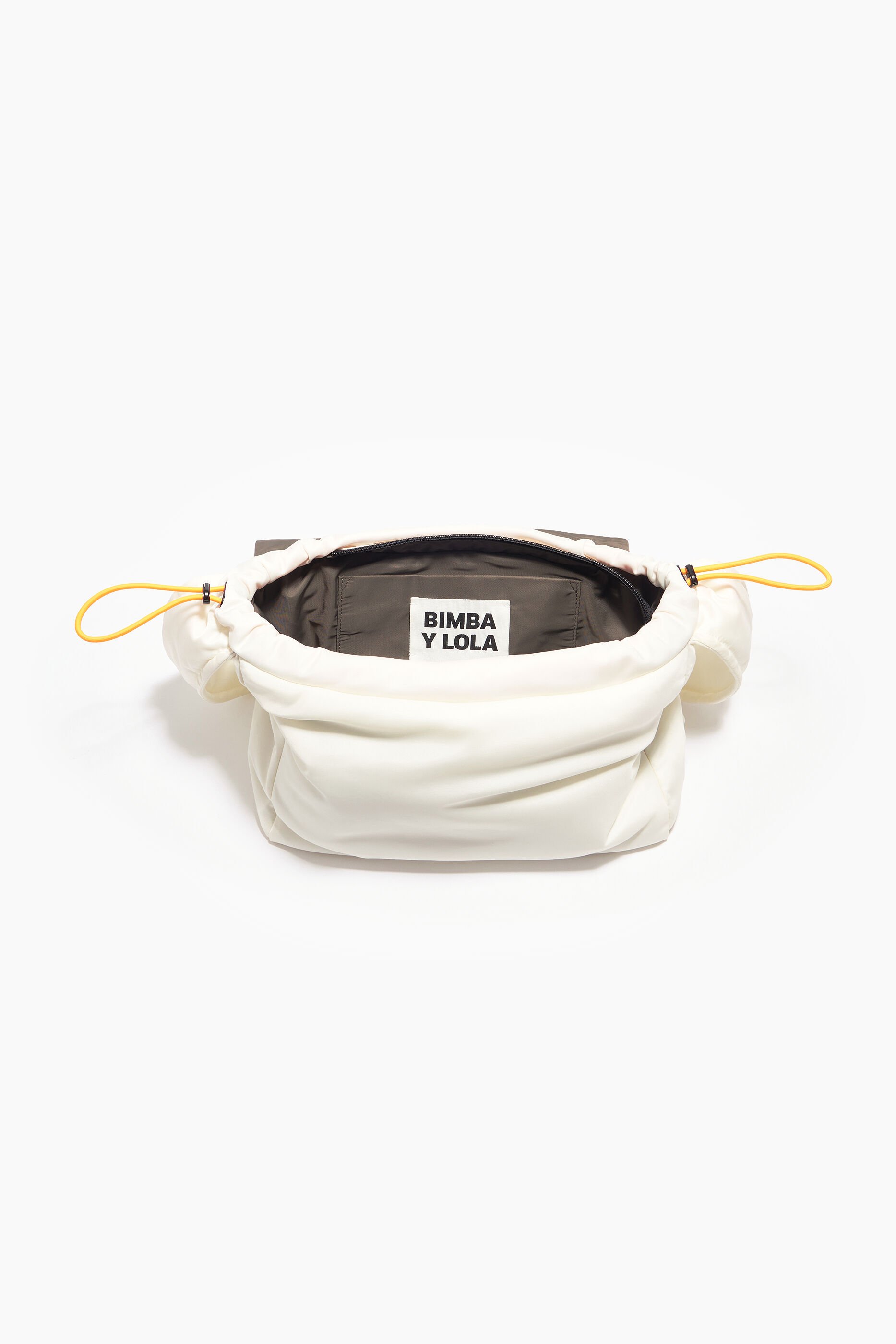 Bolsa de ombro tamanho M em nylon, cor osso
