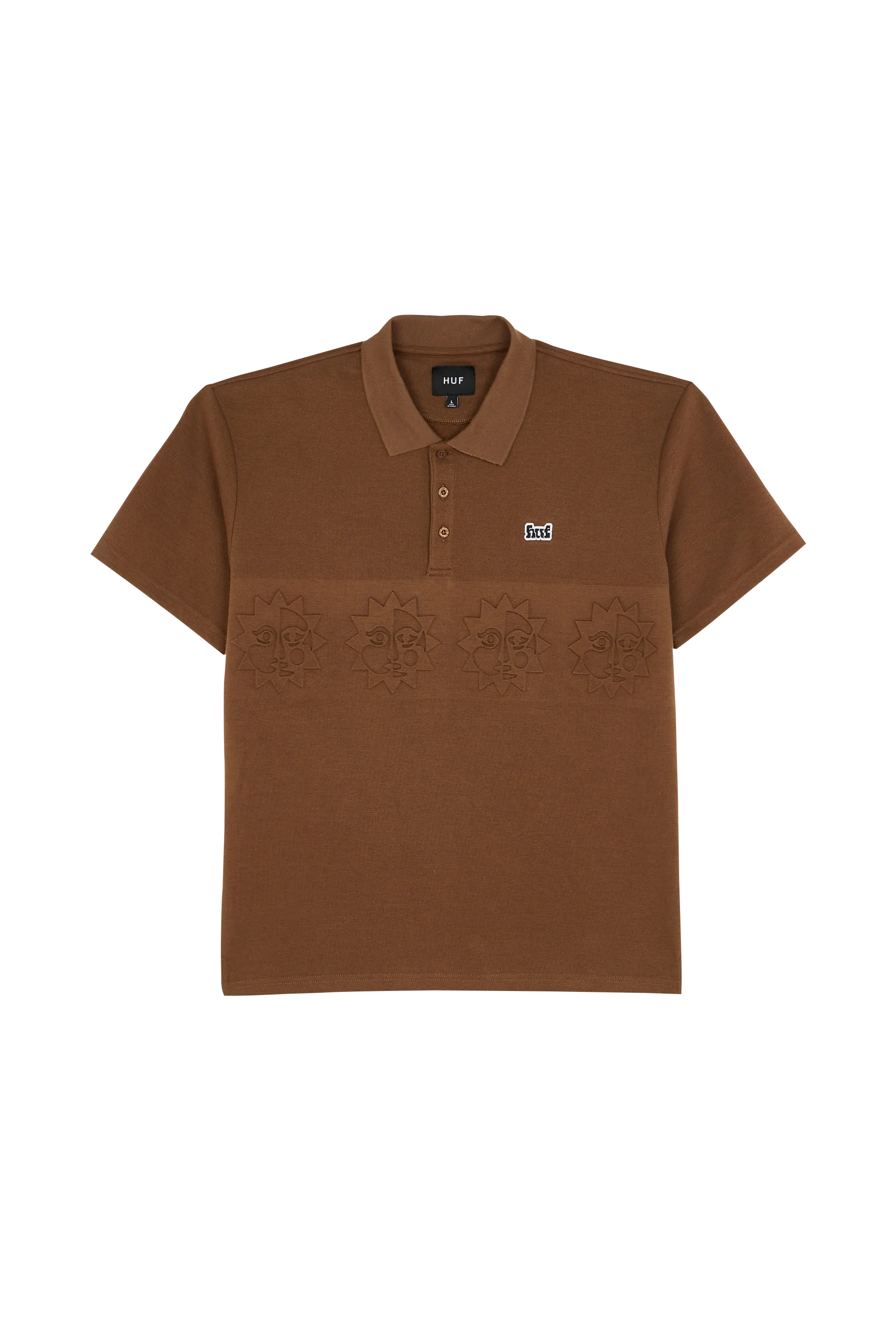 HUF Polo BRIGHTER DAYS Marron