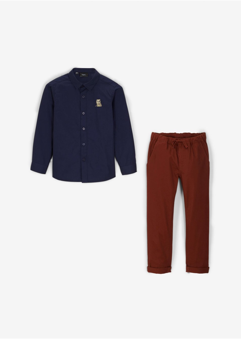 Chemise et pantalon chino garçon (Ens. 2 pces.)