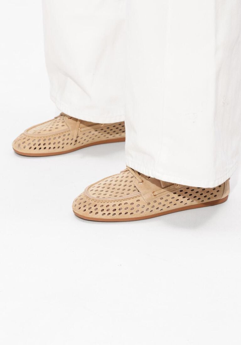 beige toral veterschoenen karmel