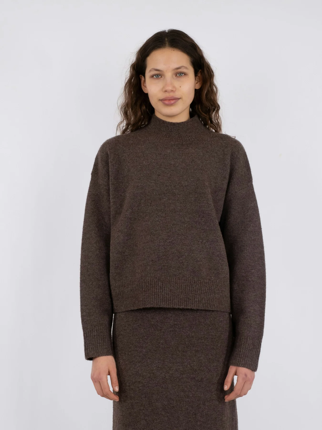Neo Noir Paulina Knit Blouse brown melange