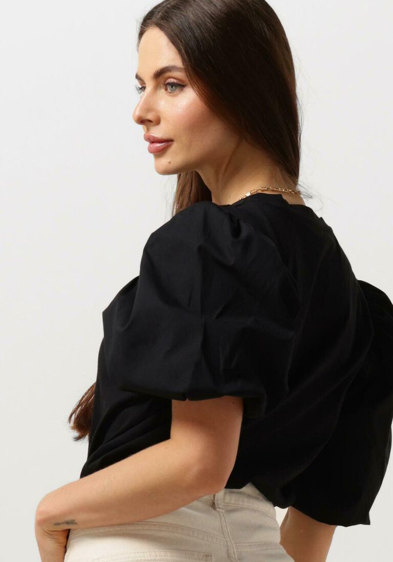 NOTRE-V zwarte notre-v t-shirt nv-dolf puff sleeve top