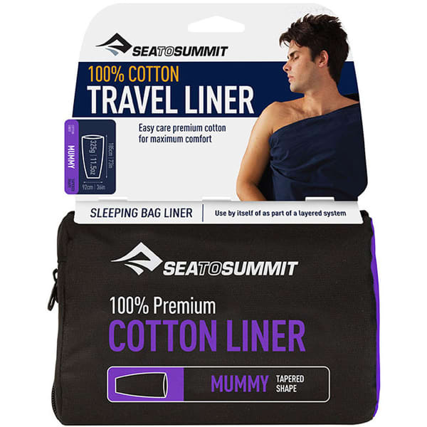Drap sac de couchage SEA TO SUMMIT DRAP DE SAC COTON MUMMY TAPERED
