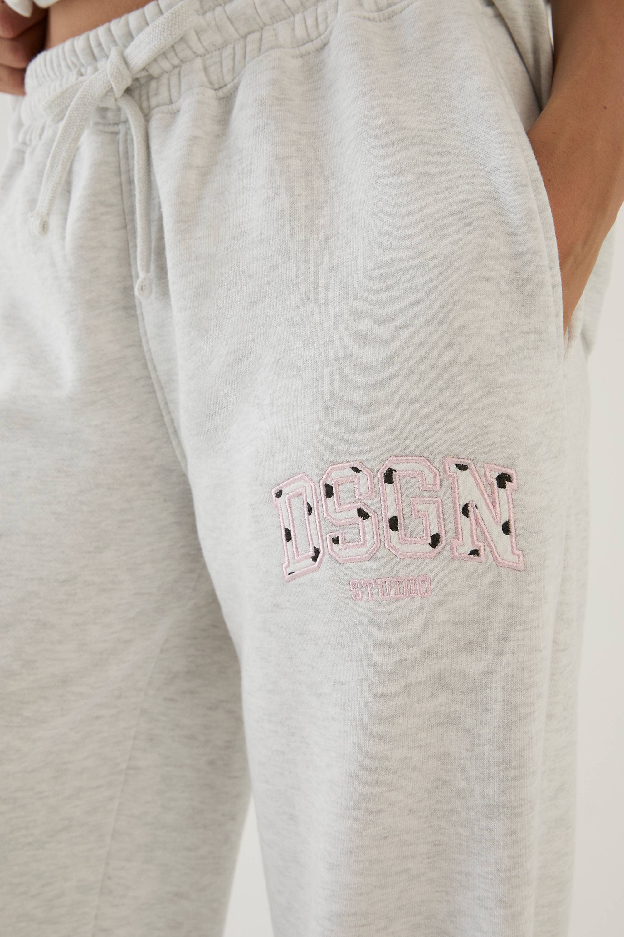 Jogger Dsgn Studio Jambe Droite À Appliqué À Pois