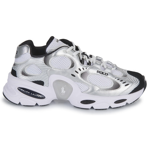 Polo Ralph Lauren - MODERN TRAINER Blanco / Plateado / Negro