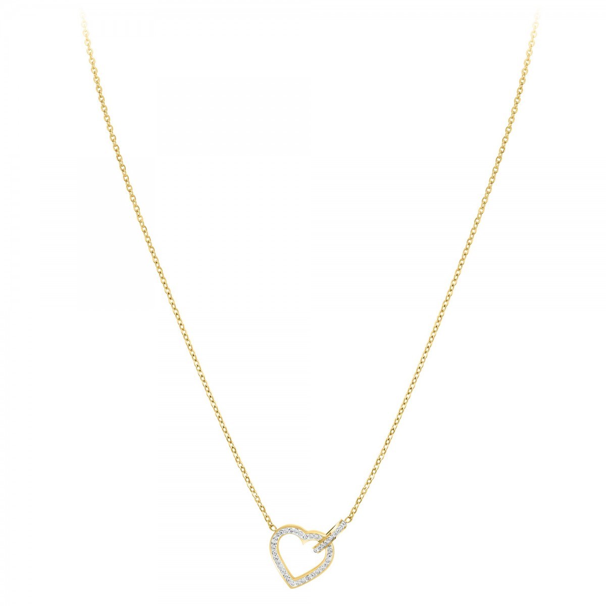 Collier coeur par SC Bohème orné de Cristaux scintillants