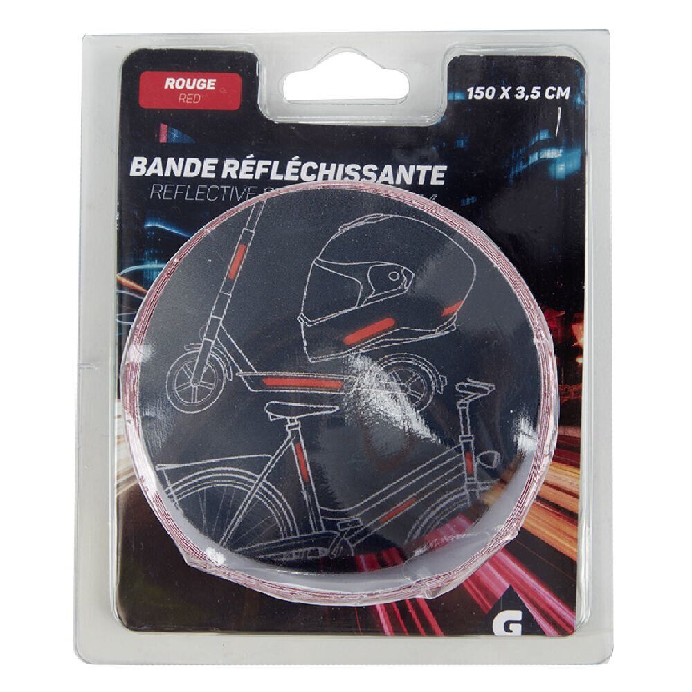 Bande réfléchissante adhésive rouge 1,5m
