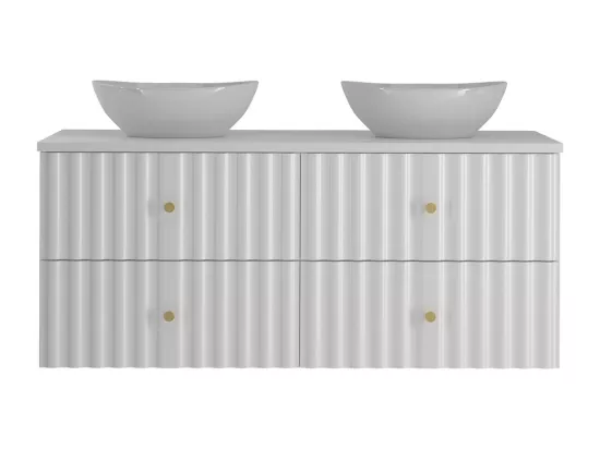 Meuble double vasque 120cm Izae Blanc