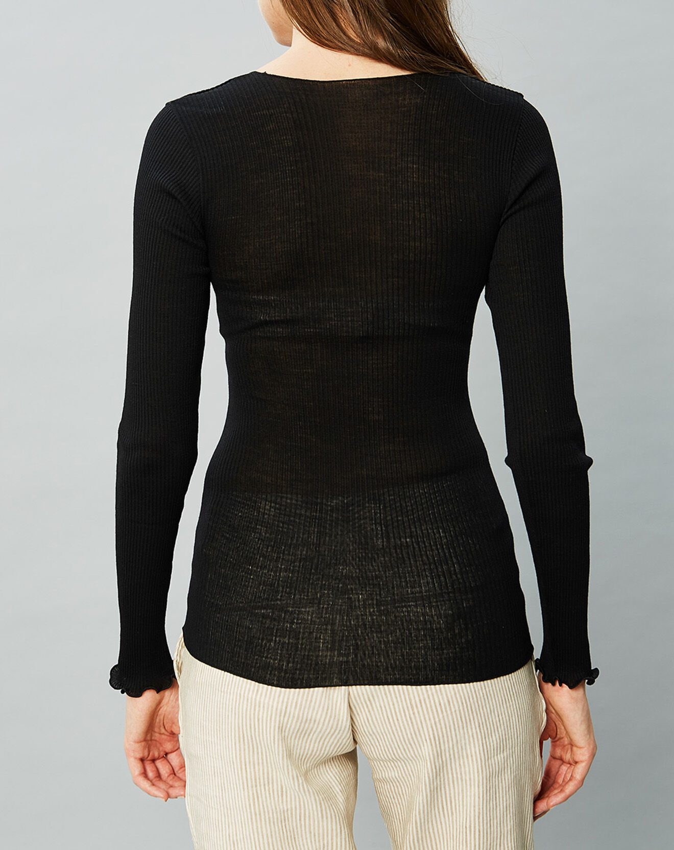 Mare Top Cécile en Laine & Soie noir
