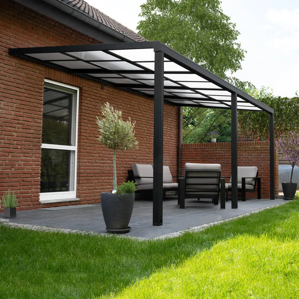 HOME DELUXE SOLIS DELUXE terrasoverkapping grijs 390 x 295 x 233 / 272 cm