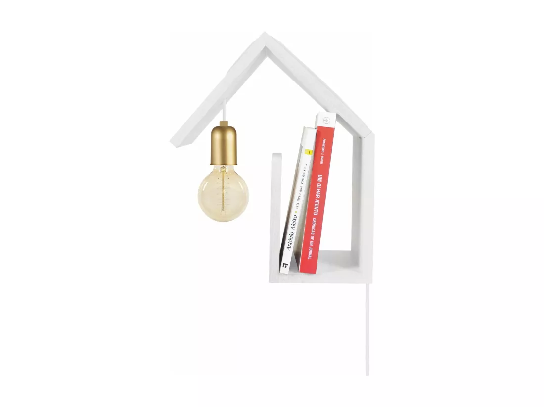 Applique bois blanc gauche 29cm.
