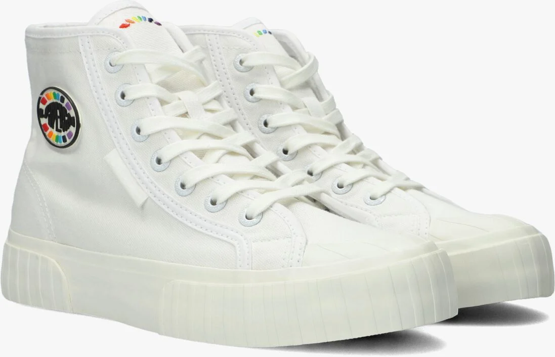 SUPERGA witte superga hoge sneaker 2696 strip multic logo