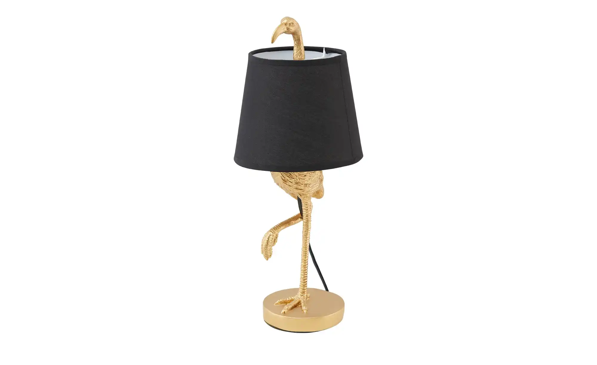 Trio Tischleuchte, 1-flammig `Flamingo`schwarz/goldfarbig