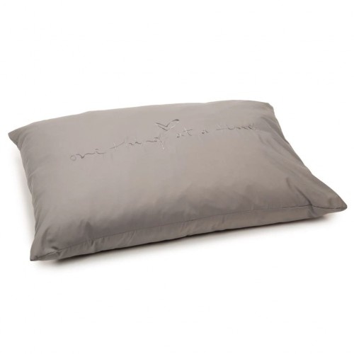 Almofada Beeztees Tapira com capa removível, cinza claro, para cães.