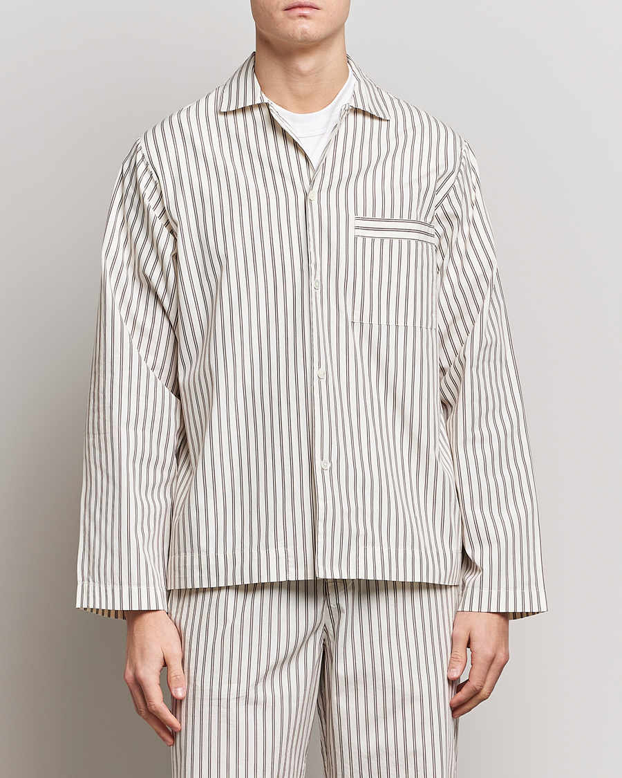 Tekla Poplin Pyjama Shirt Hopper Stripes