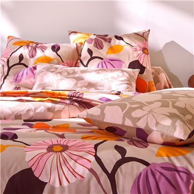 Linge de lit fleurs pop