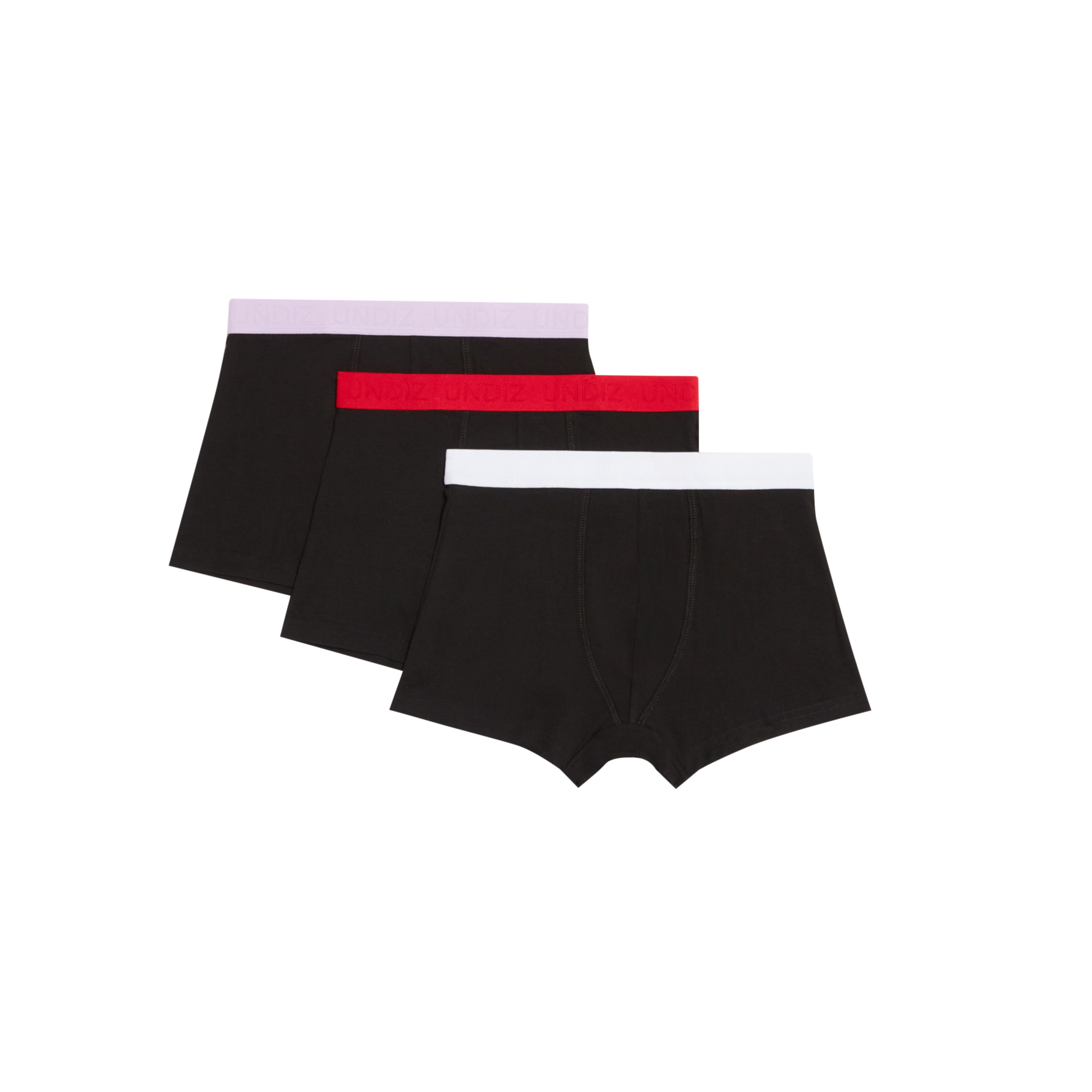 Lot de 3 boxers uni en coton