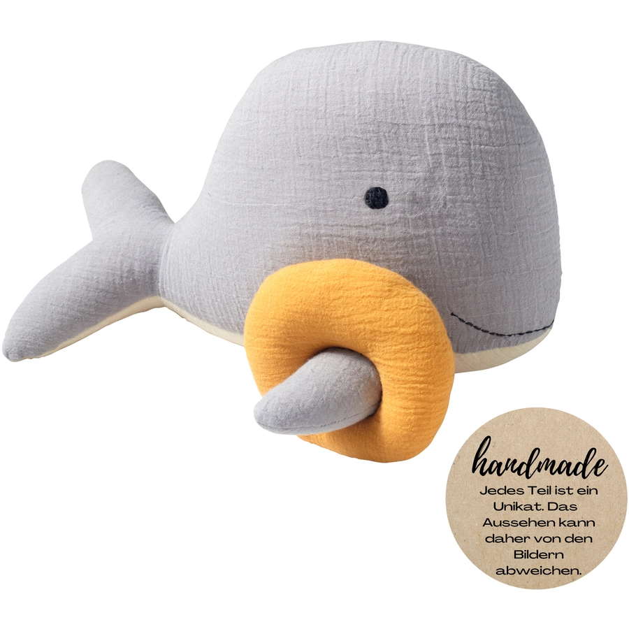 Nordic Coast Company Kuscheltier Musselin Wal Bobby