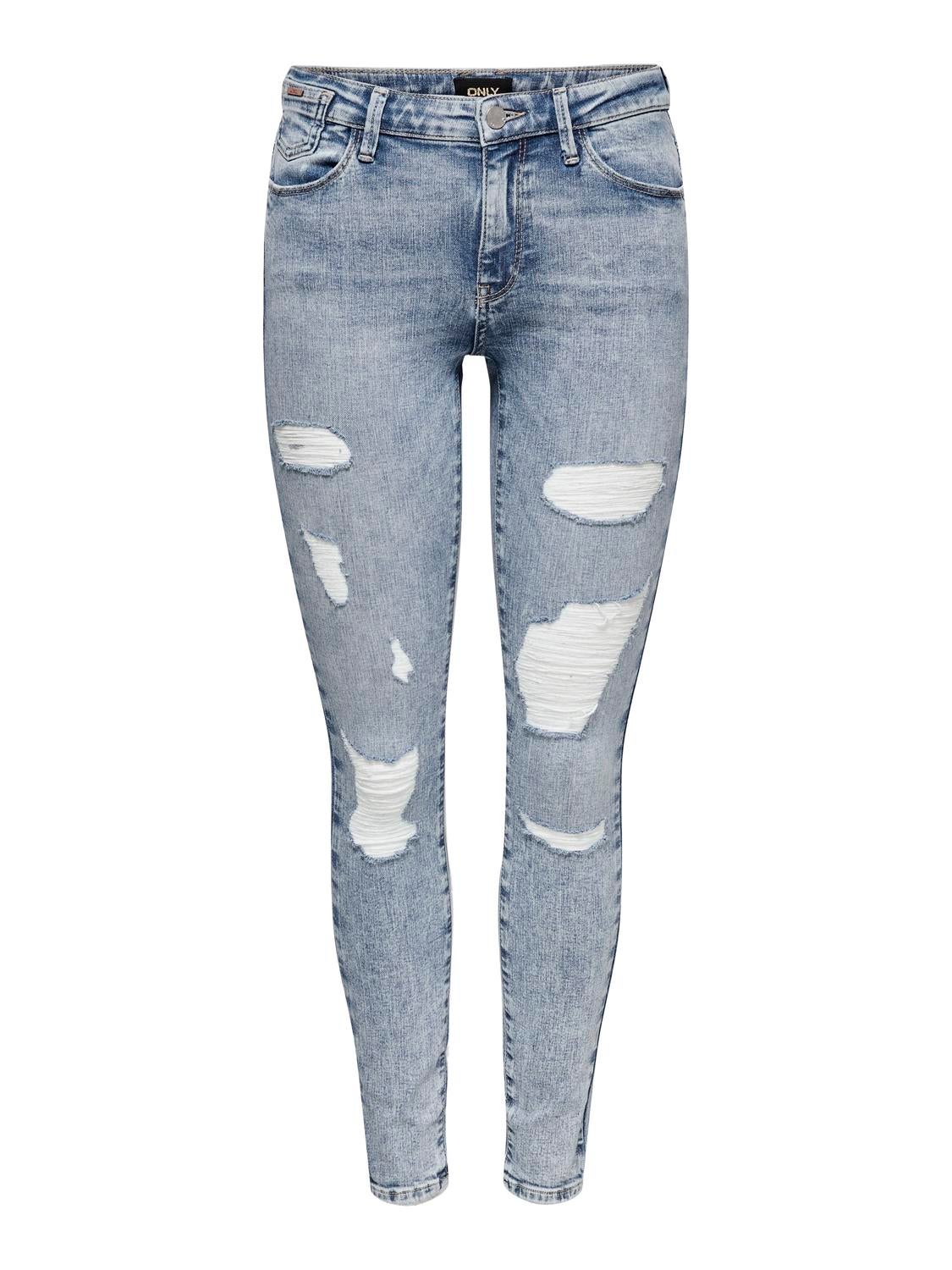 ONLCARMEN Mittlere Taille Skinny Fit Jeans Light Blue Denim