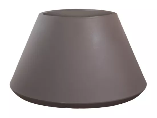 Vase en résine pour intérieur et extérieur pour plantes rond design conique d.60x35h Stromboli Tortora