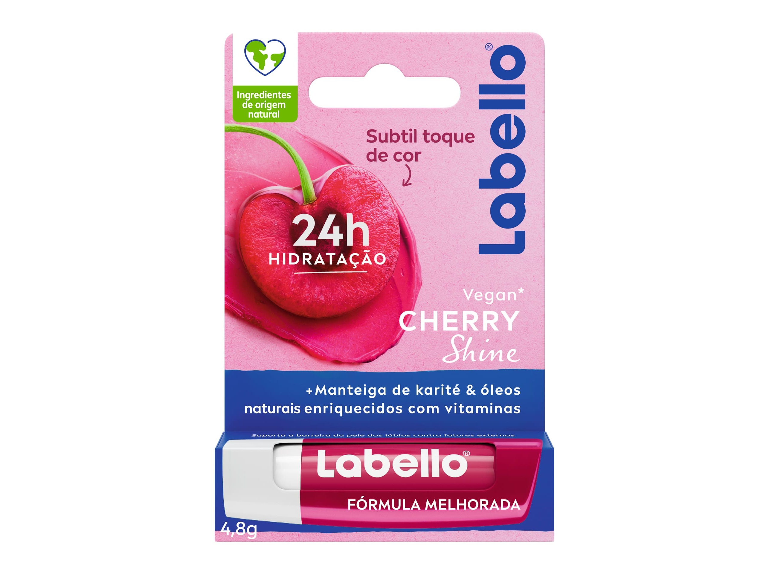 BATOM CUIDADO DOS LÁBIOS FRUTADO CHERRY SHINE LABELLO 55 ML