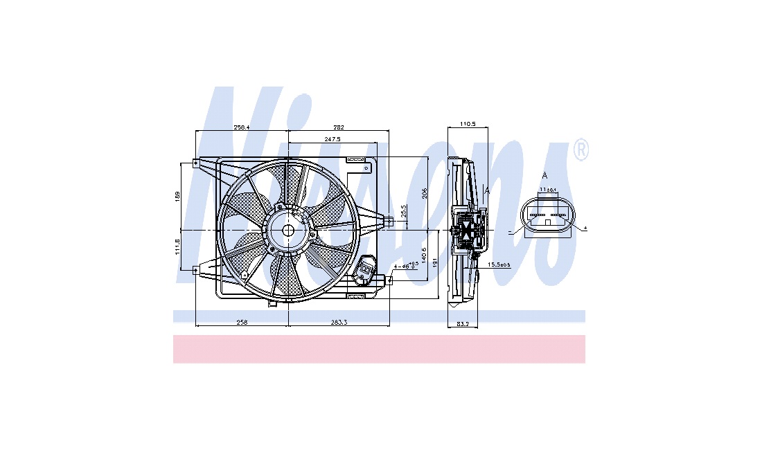 Ventilator, motorkøling