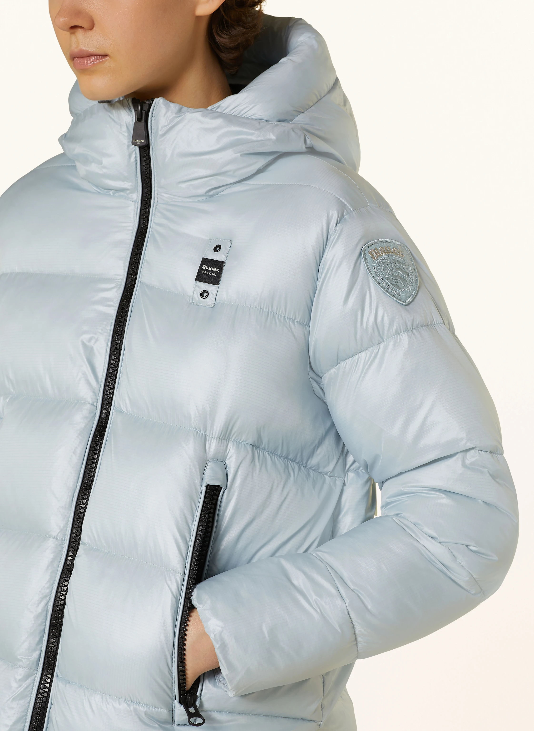Blauer Steppmantel MARTHA