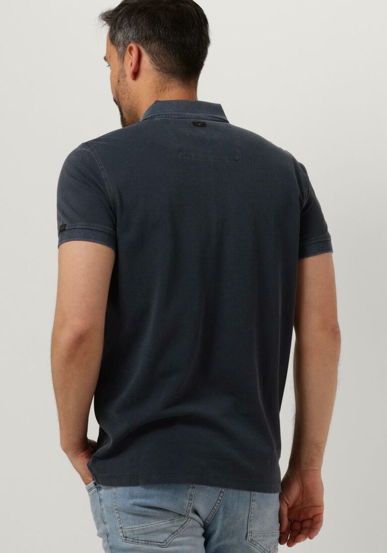 PME LEGEND blauwe pme legend polo short sleeve polo pique garment dye