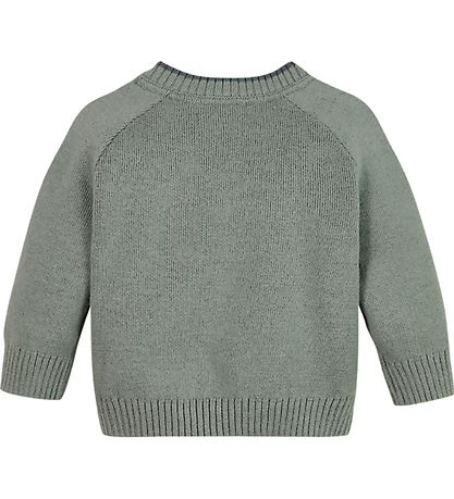 Calvin Klein Bluse - Strik - Fluffy Monogram Logo - Meteor Green
