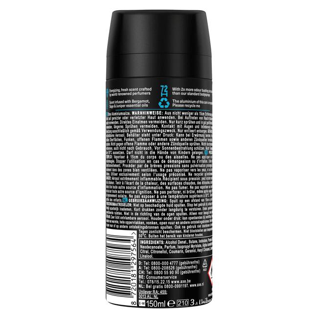 Axe Fine Fragrances Aqua Bergamot Bodyspray 150 ML