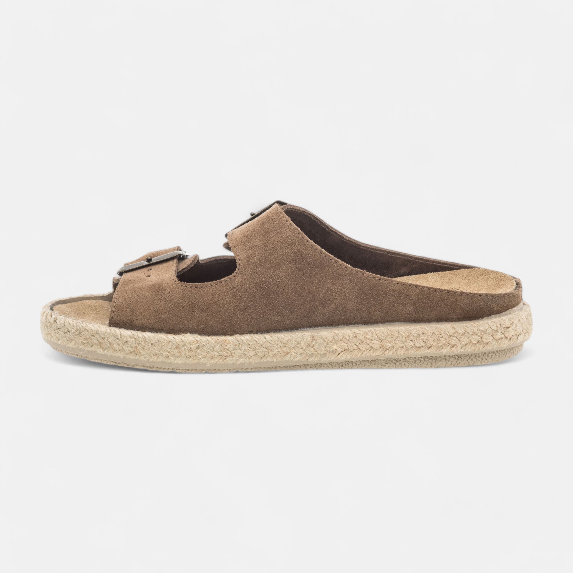 Sandales Femme en cuir taupe