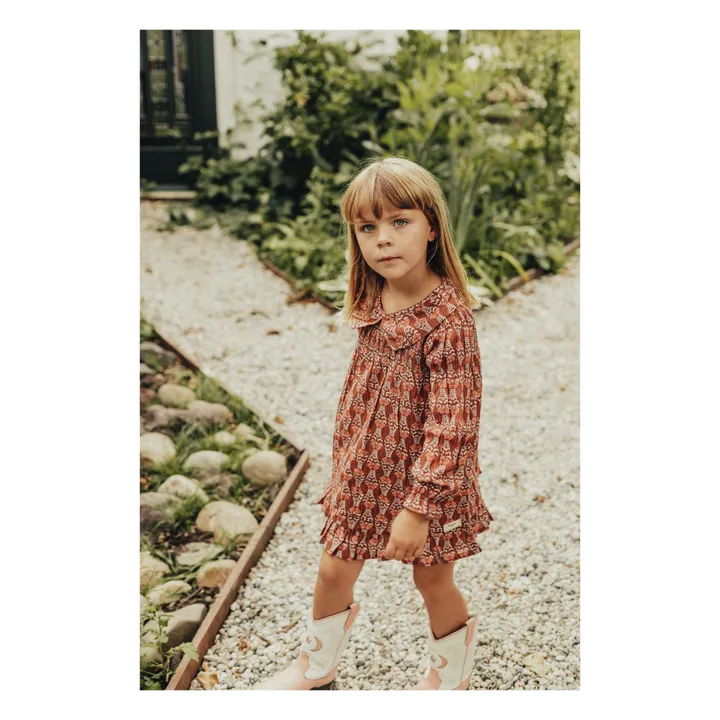 Baje Studio Robe Gold Tissée | Rouge Brun