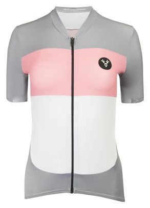 Maillot Manches Courtes Femme LeBram Eze Gris Rose