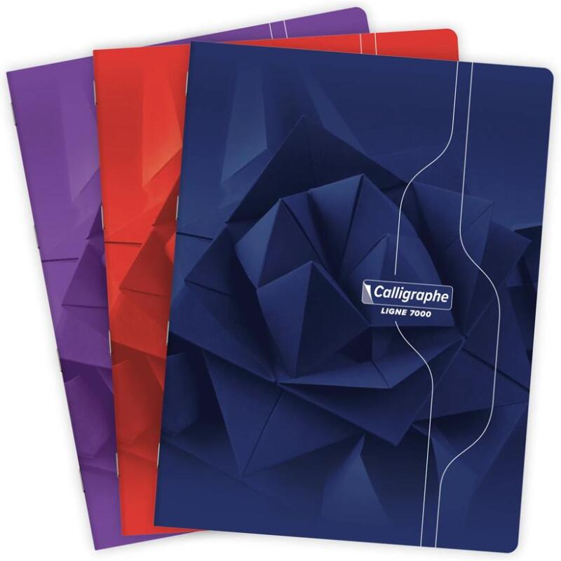 Cahier piqué 7000 24x32 cm 192 pages petits carreaux 70 g - Assortis