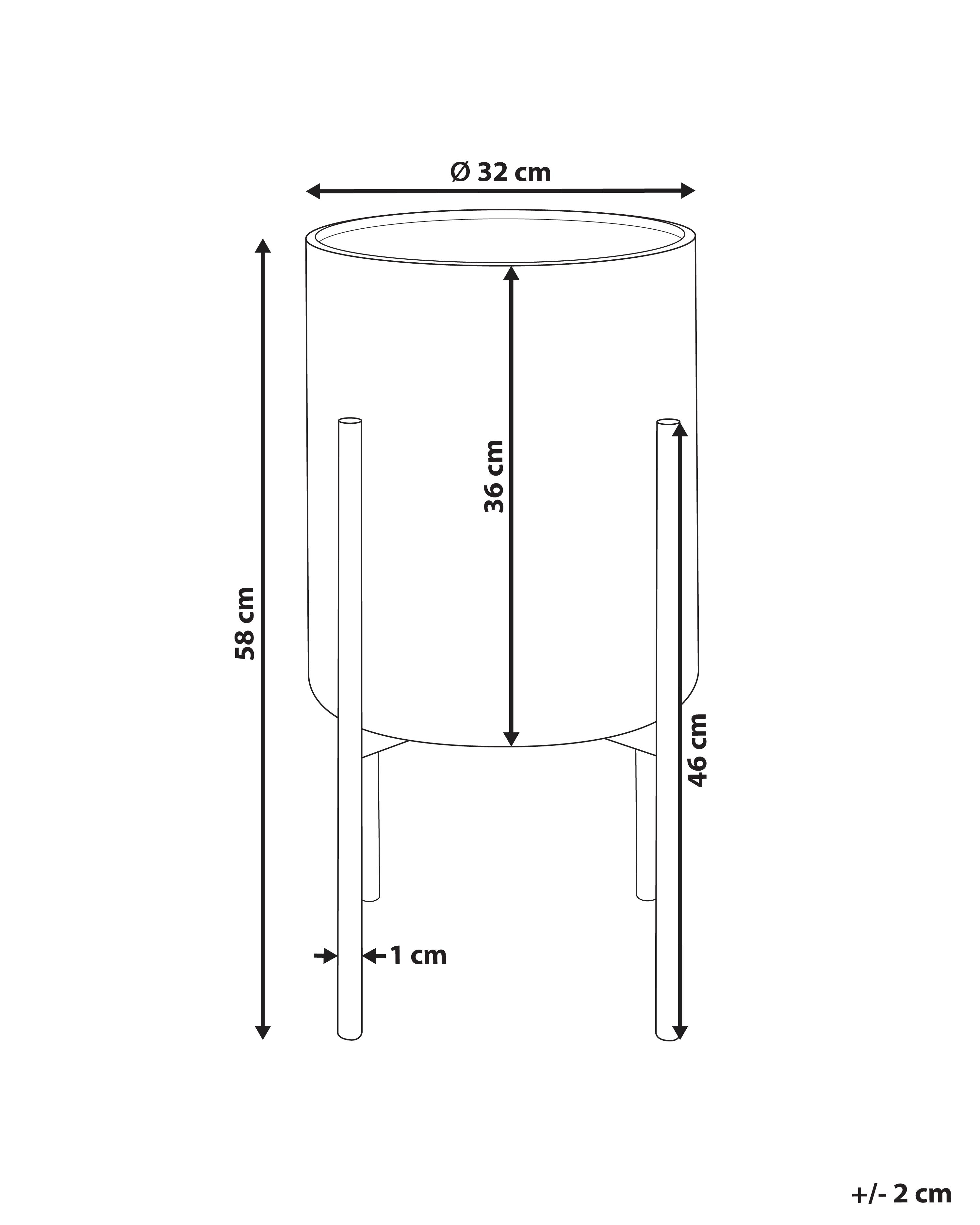 Verhoogde bloempot SEROTINA Metaal 32 cm Zwart
